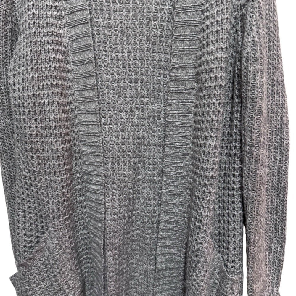 RD Style Gray Chunky Knit Cardigan Sweater - Picture 2 of 6